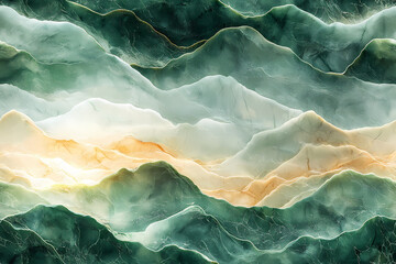 Fototapeta premium Seamless Texture of Soothing Waves in Tranquil Colors Inspired by Nature's Beauty