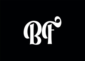 Bf letter logo and monogram logo 