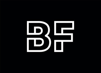 Bf letter logo and monogram logo 