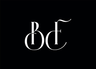Bf letter logo and monogram logo 