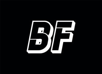 Bf letter logo and monogram logo 