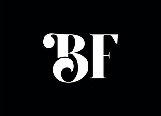 Bf letter logo and monogram logo 