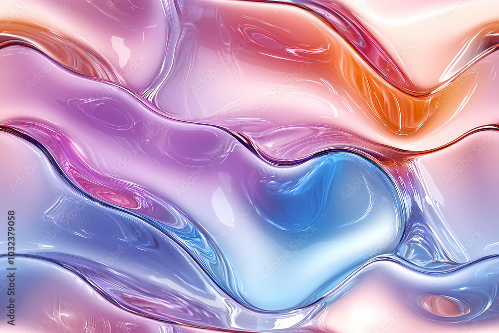 Poster vibrant and fluid seamless texture of swirling colors creating an abstract artistic expression