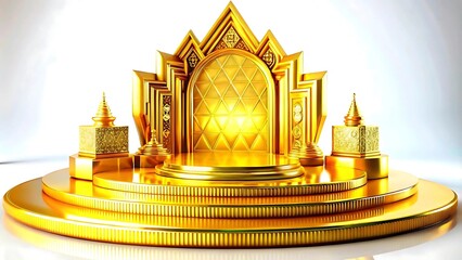 Obraz premium Luxury gold podium for displaying products