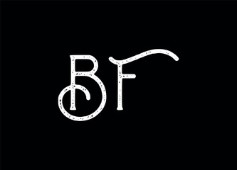 Bf letter logo and monogram logo 