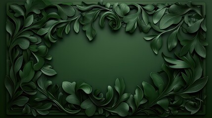 Green Floral Frame