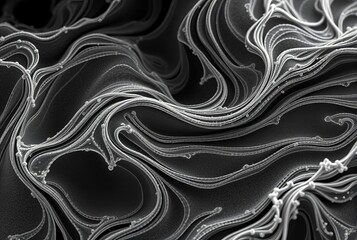 Obraz premium Electron microscope imagery Nanoscale structures resembling flui