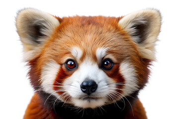 Red Panda Portrait on Transparent Background. PNG.
