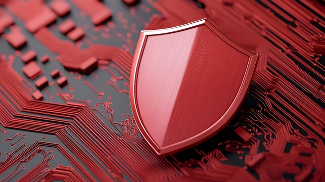 Futuristic Cyber Security and Data Protection Concept featuring a sleek and streamlined digital data streams glowing circuit board patterns and a minimalist high tech interface