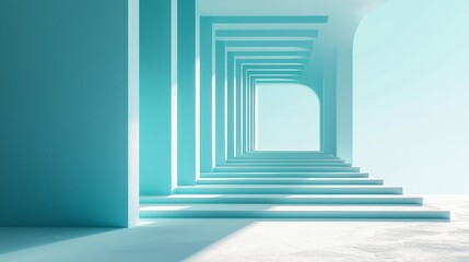 Minimalist Parallel Design with Light Blue Accents