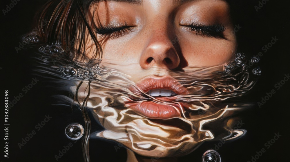 Poster hyper-realistic art blurs the line between reality and illusion, leaving us questioning what is real