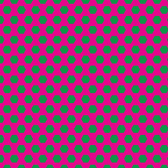 simple green color poligon dot pattern on pink colour backgraound