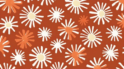 Delicate and Minimalist Seamless Pattern Featuring Soft Pastel Pink and White Flowers with Elegant Floral Outlines  This Beautiful and Serene Botanical Design is Perfect for a Variety of Backgrounds