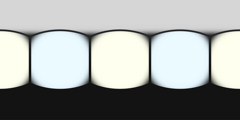 realistic 3d hdri studio, 360 vr view, 3d render image of panoramic 360 view equirectangular hdri studio lights image map
