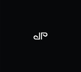 Obraz premium DP monogram with black background, modern logo design concept for brand use.