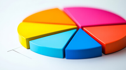 Obraz premium A graphical representation of market share among leading brands in a competitive industry, with colorful pie charts illustrating their proportions