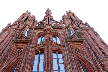 Vilnius Lithuania 04 25 2223 . St. Anne's Church is a masterpiece of late Gothic style and one of...
