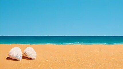 Ethereal and Dreamlike Tropical Beach Scene with Golden Sand Glistening Seashells and a Soft Impressionist Oil Painting Style Aesthetic Reminiscent of the Early 20th Century