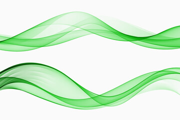 Obraz premium A green transparent wave stream. Abstract wave background.