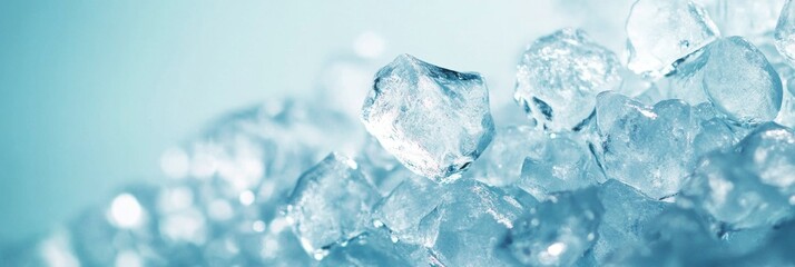 Obraz premium flying ice with copy space 