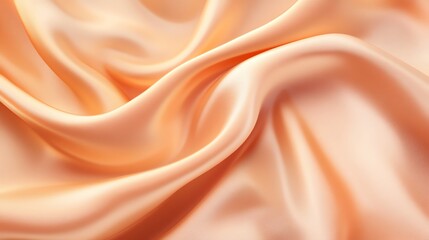 Fototapeta premium Silky pink satin fabric with soft waves, perfect for luxury fashion backdrop