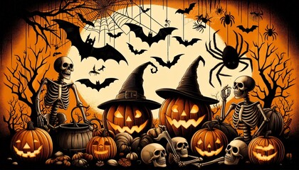 Halloween background, Hallow's Day.
