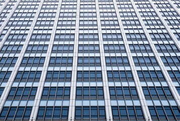 Obraz premium Modern Skyscraper Facade with repetitive window patterns