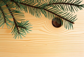 Fototapeta premium Pine Softwood with a light color and distinctive knots commonly