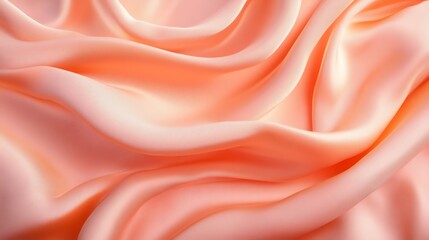 Fototapeta premium Soft pink satin fabric with smooth waves and flowing curves, perfect for luxury backdrop or wallpaper
