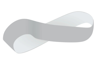 Grey rubber belt for fitness. vector