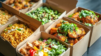 Convenient boxed food with microwave-ready healthy meals --ar 16:9 --v 6.1 Job ID: 45f6a716-bdab-4f18-94e5-19ca21a03272