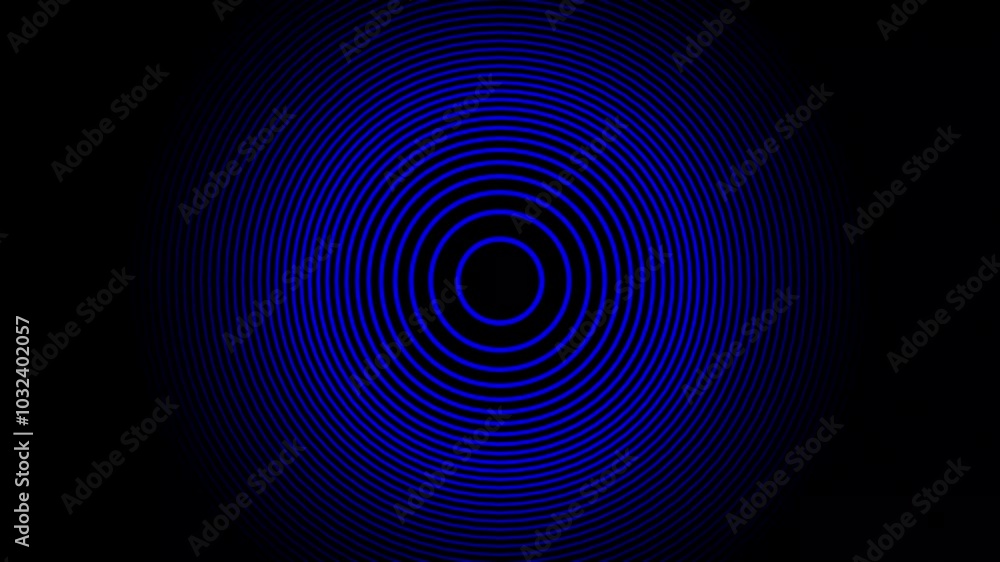 Poster radio waves animation on the background. radio waves in circle form.