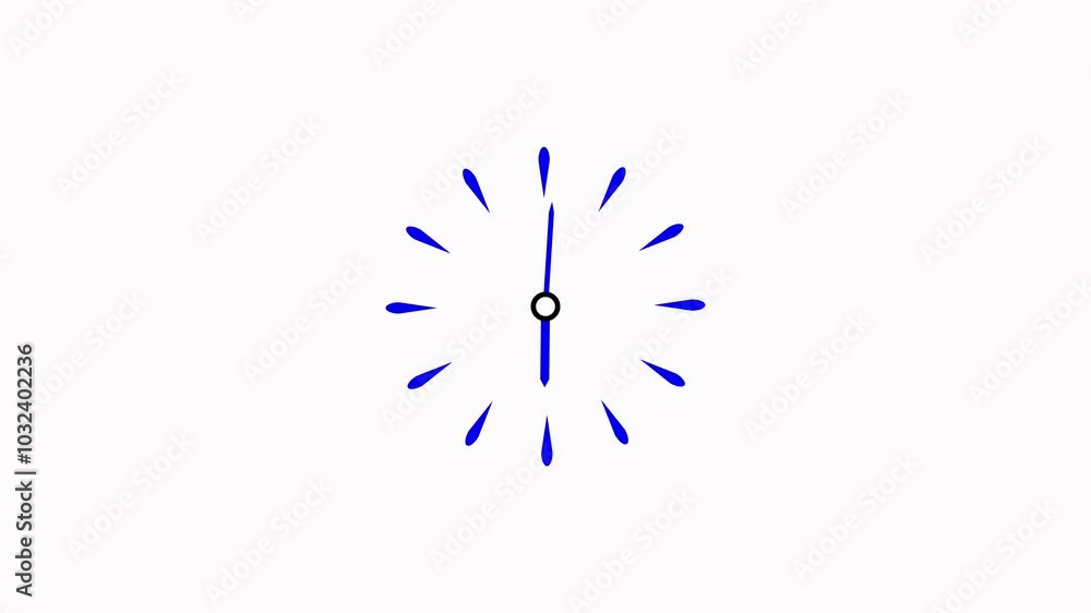 Poster abstract clock icon animation background. glowing stopwatch animated icon design moving arrows on wh