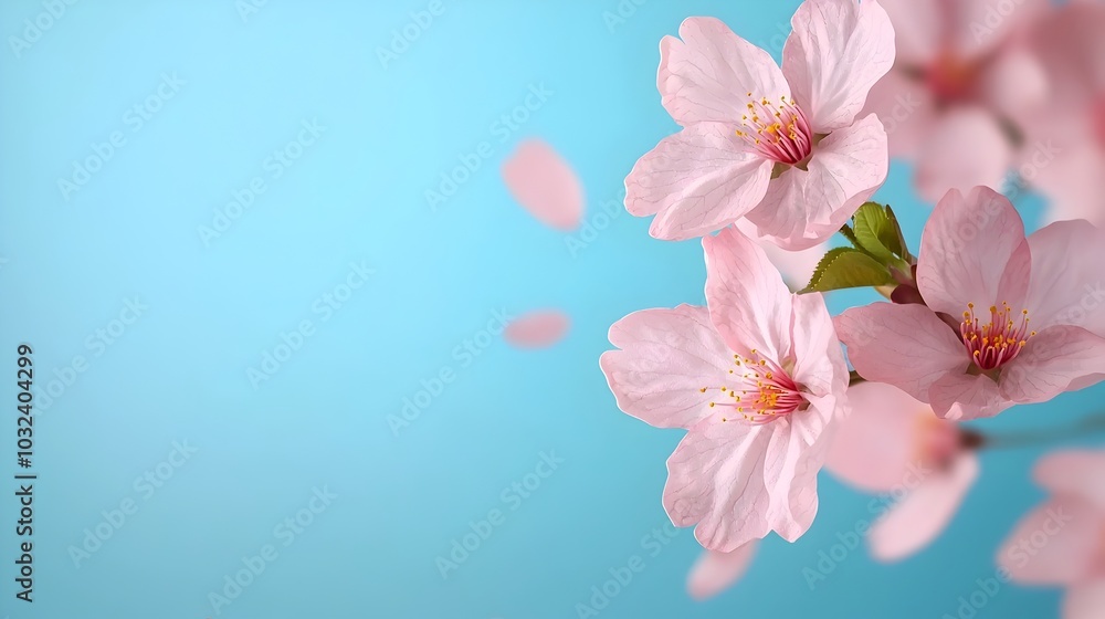 Aufkleber bright and sunny spring day with a beautiful cherry blossom tree in full bloom its delicate pink pet