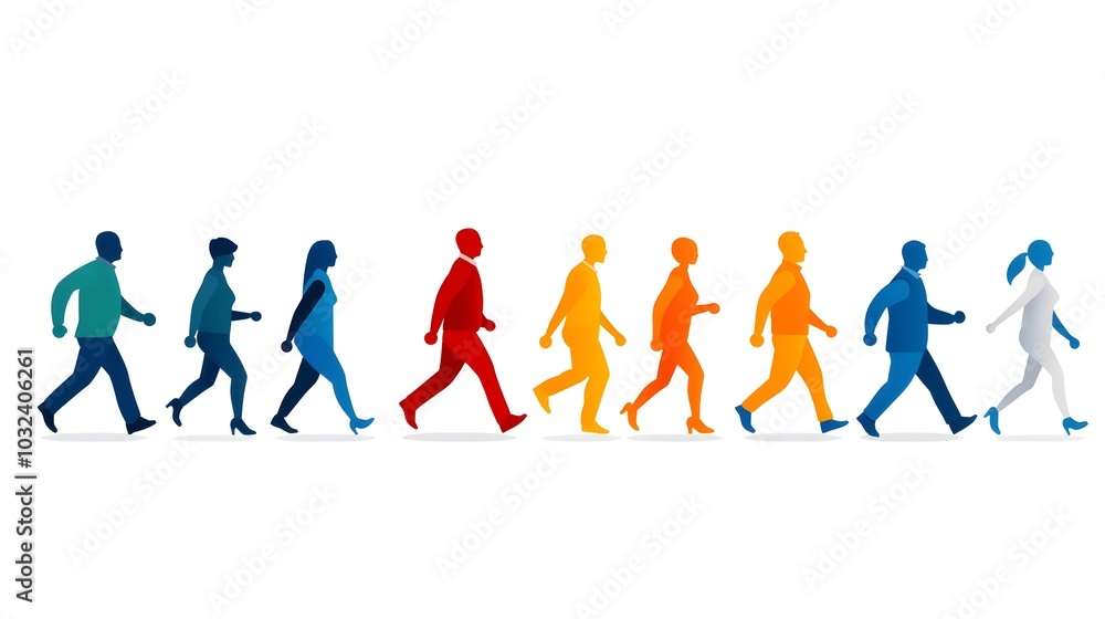 Aufkleber diverse silhouette icon set featuring people in varying postures and activities for versatile wide a