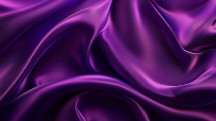 Obraz premium Purple satin backdrop with smooth, flowing curves and a luxurious, silky texture