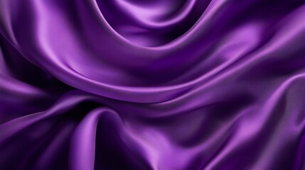 Obraz premium Purple satin backdrop with smooth, flowing curves and a luxurious, silky texture