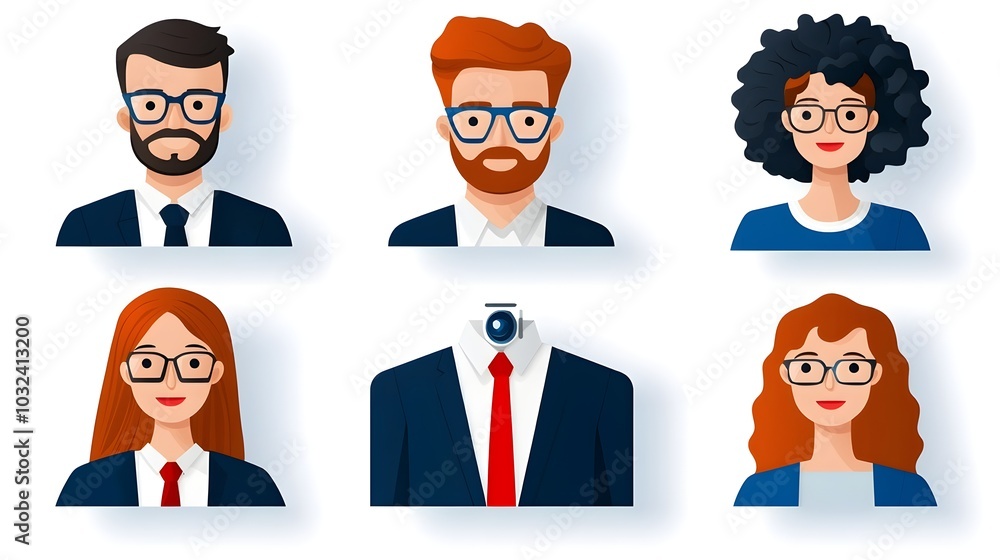 Aufkleber Minimal thin line icon set featuring participants groups and organization members with simple outlines and modern design perfect for community social and workforce themed concepts and