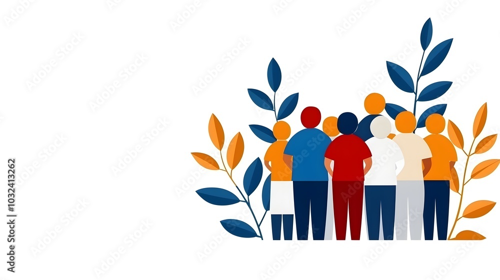Poster minimalistic featuring people and human figures portrayed in a thin line style highlighting themes o