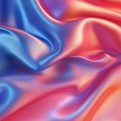 Obraz premium colorful Soft blue satin fabric with flowing waves, smooth texture, and subtle pattern, ideal for wallpaper, curtains, or backdrop design