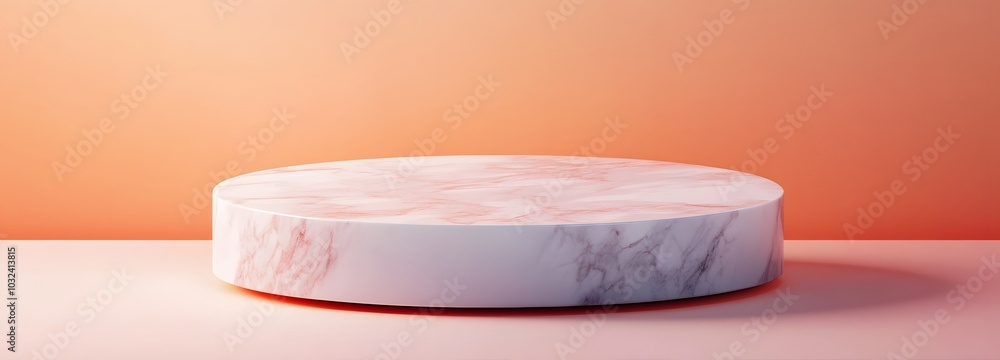 Poster 3. an elegant marble surface against a subtle gradient backdrop, ideal for a product display