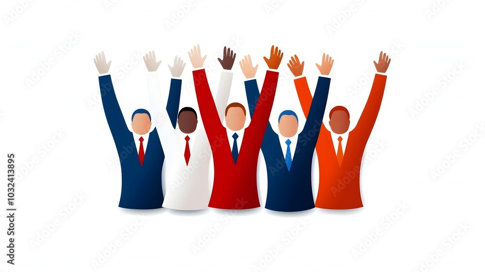 Aufkleber depicting human figures and people in groups focused on teamwork audience and organizational roles e