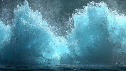 Obraz premium Dramatic glacier calving event captured in a breathtaking photograph showcasing the profound impact of global warming on the world s icy landscapes and natural wonders