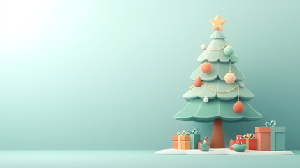 Christmas stockings in pixel art style, 8bit ornaments and gifts, retro holiday warmth, 3D illustration