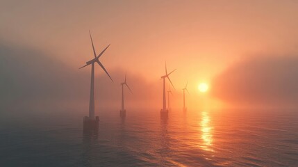 Obraz premium renewable energy, clean technology, symbolizing sustainable energy, environmental harmony.