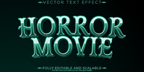 Halloween monster text effect, editable horror and scary text style