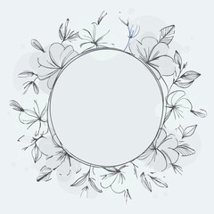 A simple frame made of flowers. There is a place for text inside.