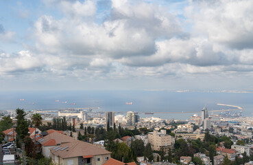 Obraz premium Haifa, Israel. Haifa Bay