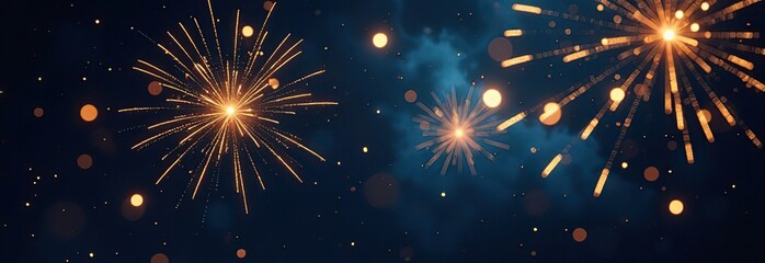 Abstract firework background with free space for text