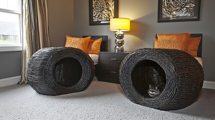 Cat house made of eco-friendly materials that are safe for your pet and the environment. 